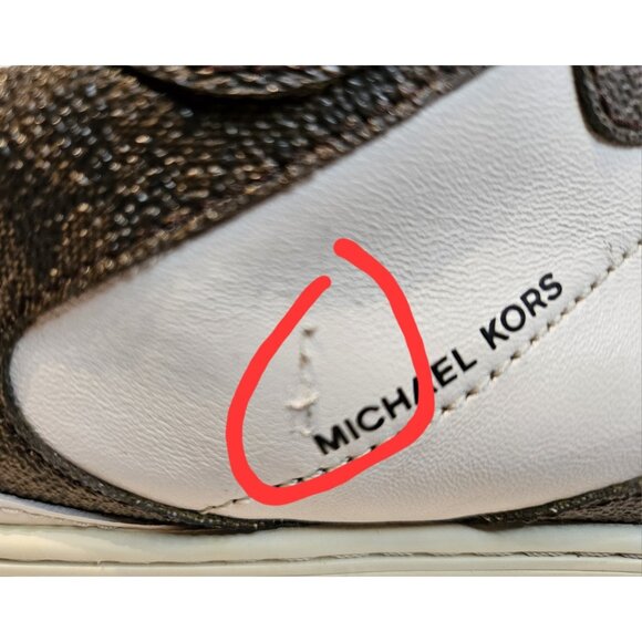 Michael Kors Baxter Sneakers Sz 8M Leather Designer Shoe - Picture 3 of 16